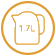 Objem 1,7 l