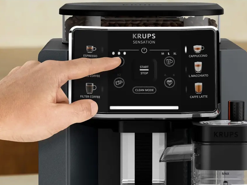 Krups_Sensation_Milk_Bulett dotykový panel