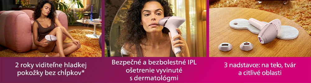 IPL epilátor Philips Lumea IPL 9900 SkinAI BRI953/02 použitie na telo, citlivé oblasti a tvár