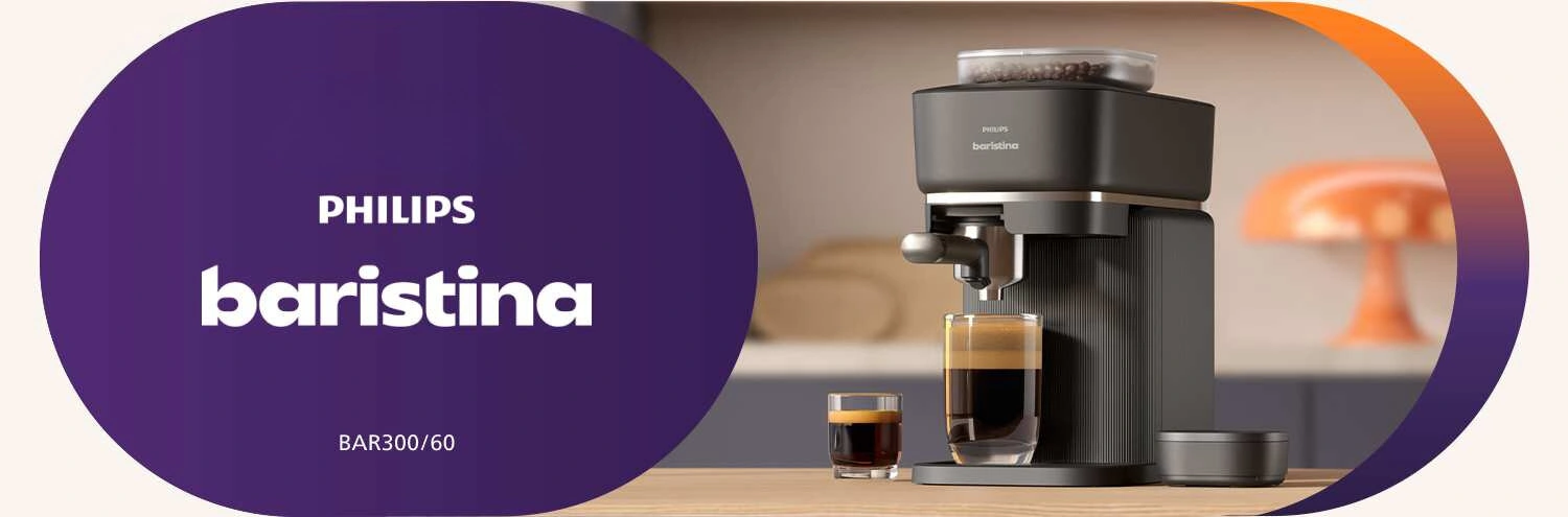 Pákový kávovar s mlynčekom Philips Baristina BAR300/60