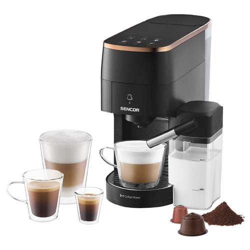 Sencor SCE 7000BK k&aacute;vovar na kapsuly.