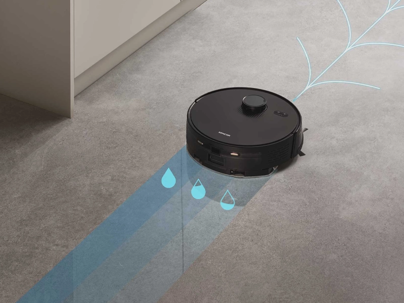 Robotický vysávač Sencor SRV 9085BK funkcia 2v1 mopovanie a vysávanie.