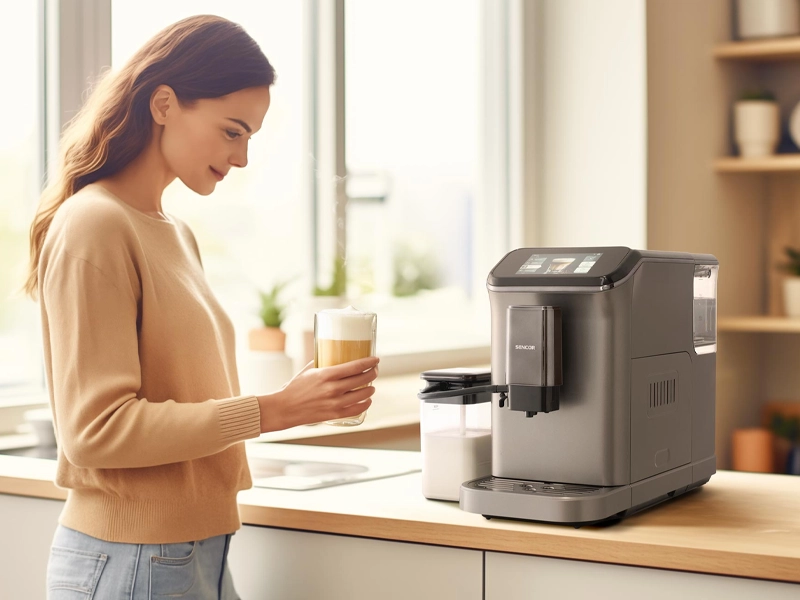 Plne automatický SMART kávovar Sencor SES 8500BK - tlak 20 barov.