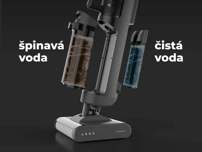 Zoznámte sa s transformátorom AENO TC1, ktorý vám vďaka 2 samostatným nádržkam na čistú a špinavú vodu prináša maximálne pohodlie pri upratovaní.