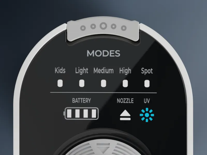 Ústna sprcha AENO DI3 disponuje 5 režimami čistenia, vďaka čomu vyhovie každému používateľovi.