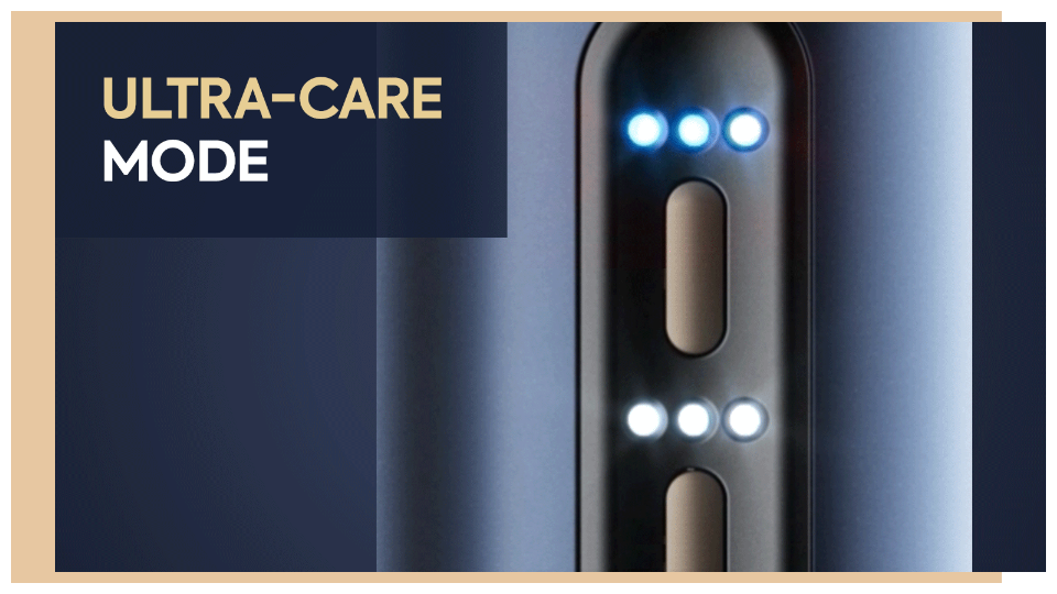 Vďaka režimu Ultra-Care bude Air Wand AS6550E striedať horúci a studený vzduch tak, aby sa dosiahla ideálna teplota vhodná na bezpečné sušenie bez zbytočného poškodenia vlasov.