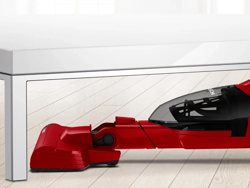 Tyčový vysávač Bosch BBHF214R Serie 2 Readyy’y vysáva pod nábytkom