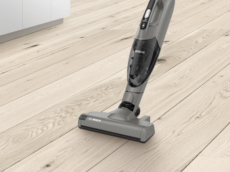 Tyčový vysávač Bosch BBHF214G Serie 2 Readyy’y na podlahe