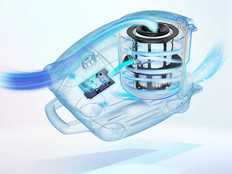 Zoznámte sa s automatickou AirCycle technológiou, ktorá eliminuje výkyvy sacieho výkonu vysávača Bosch BGS7RCL.