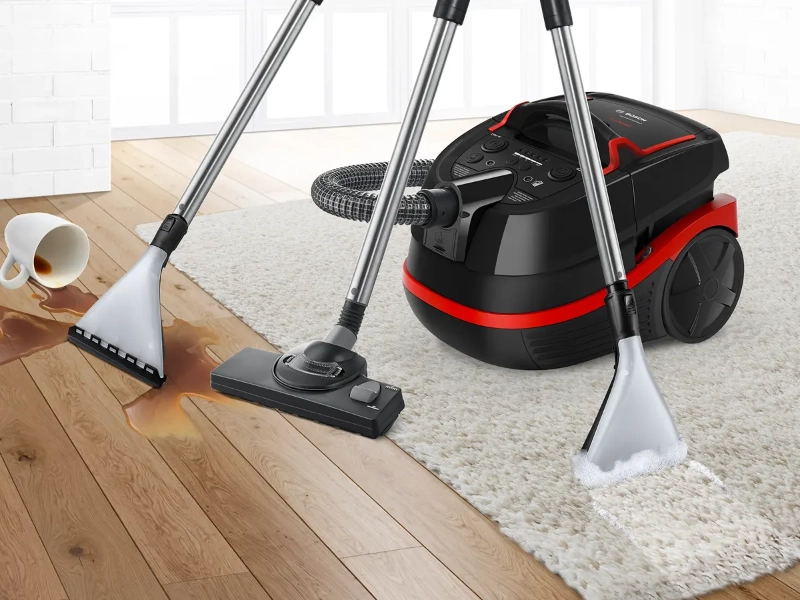 Viacúčelový vysávač Bosch BWD421POW Serie 4 Wet & Dry s príslušenstvom