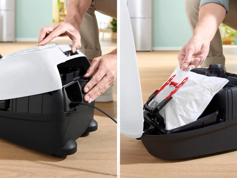 Vyberanie vrecka vysávača Bosch BGB38HYG1 Serie 4 ProHygienic