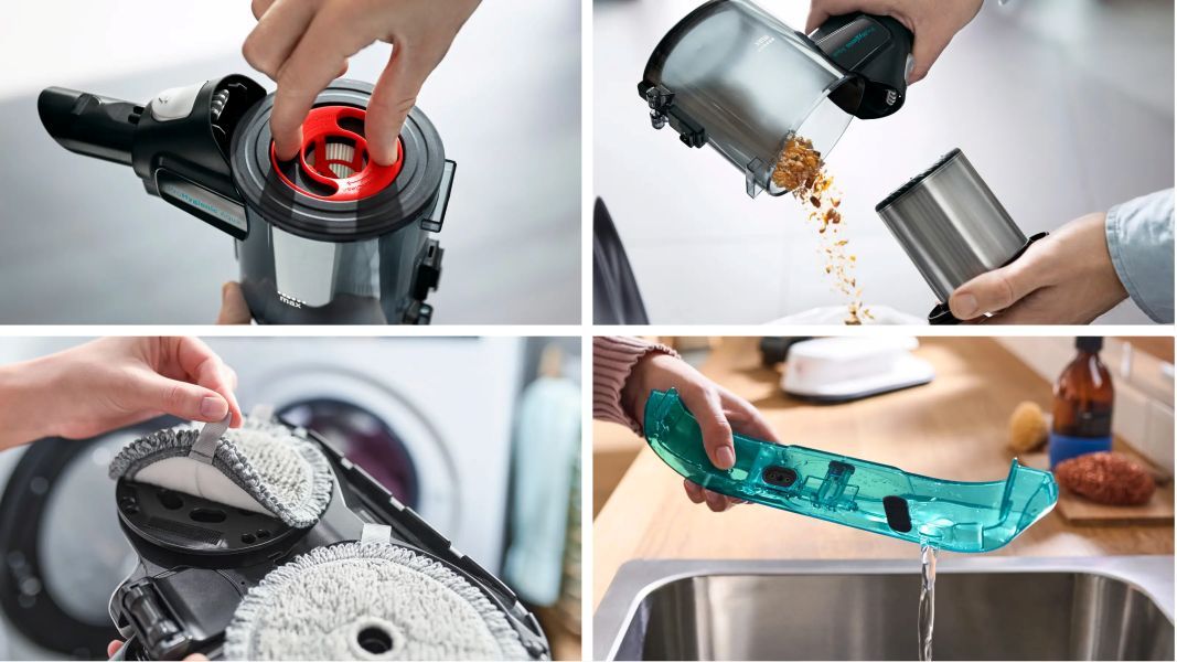 Čistenie vys&aacute;vača Bosch BCS71HYG3 Unlimited 7 ProHygienic Aqua