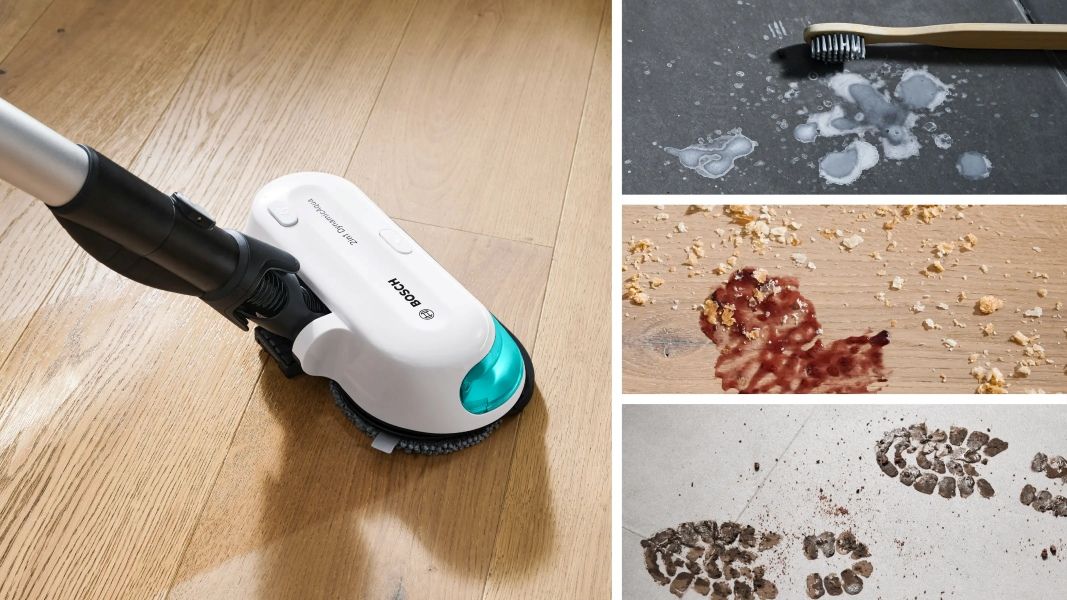 Bosch BCS71HYG3 čist&iacute; odoln&eacute; &scaron;kvrny na r&ocirc;znych povrchoch