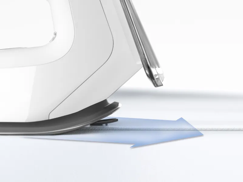 FreeGlide 3D plocha žehličky Braun TexStyle 3 SI 3053 BL umožňuje efektívne a jednoduché žehlenie.