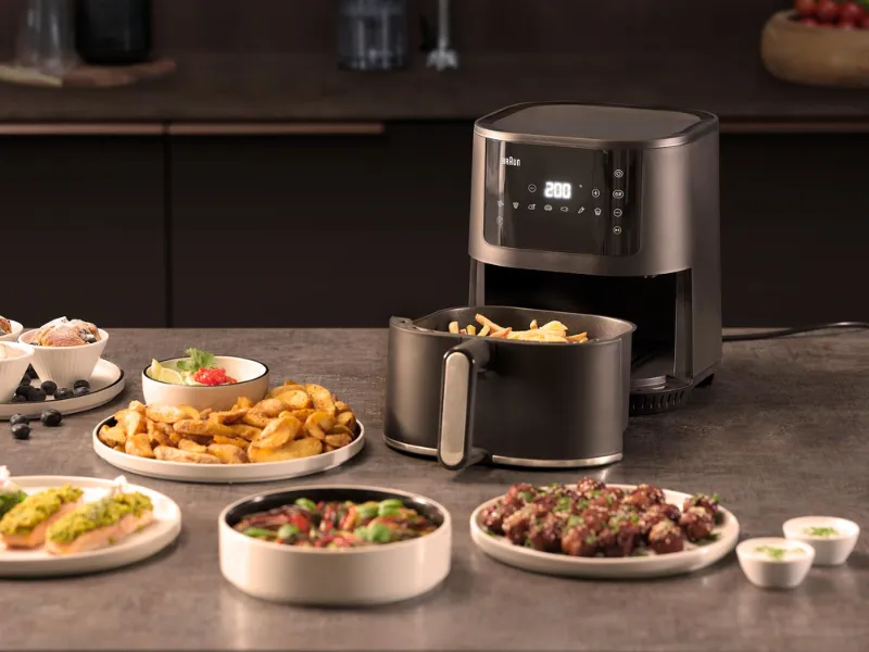 A až o 90% menej tuku vďaka fritéze Braun MultiFry 3 HF3030BK