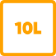 ikona objem 10 l