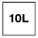 ikona objem 10 l