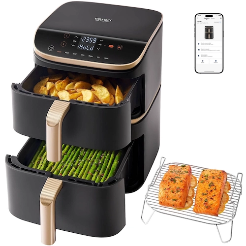 smart teplovzdu&scaron;n&aacute; frit&eacute;za Cosori Turbo Tower pro