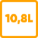 ikona objem 10,8 l