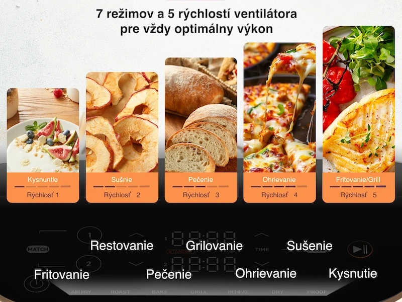 Cosori_Turbo_Tower_friteza_rezimy