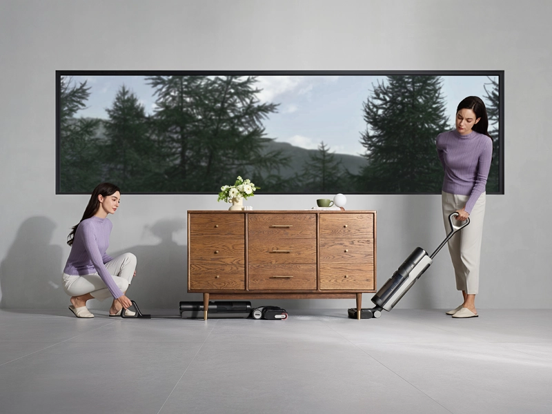 Tyčov vysvač Dreame je vybaven sklopnou rukovťou.