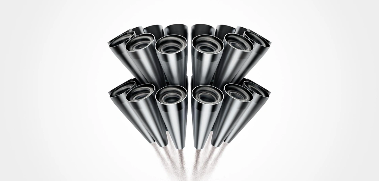 19 ultraúčinných cyklónov vysávača Dyson Big Ball™ Parquet 2 zachytáva prach bez upchávania, takže nedochádza k strate sacieho výkonu.