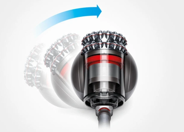 Vysávač Dyson Cinetic Big Ball Multifloor 2 bol navrhnutý tak, aby sa pri prevrhnutí sám zdvihol.