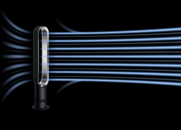 Ventilátor Dyson Cool™ AM07 zosilňuje okolitý vzduch a zabezpečuje tak plynulý a neprerušovaný prietok vzduchu s objemom viac ako 500 litrov za sekundu.