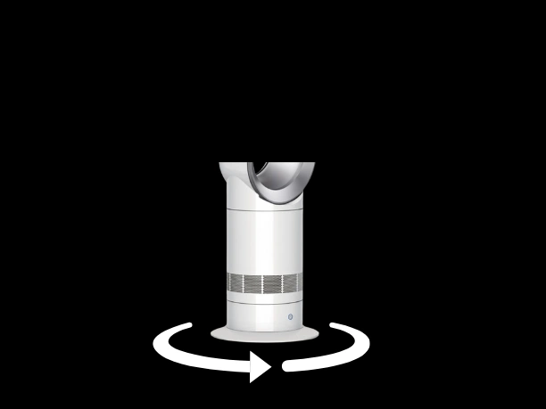 Plynulá oscilácia ventilátora Dyson Cool™ AM07 s rozsahom otáčania až 70°