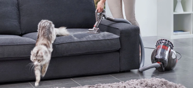 Mini Turbo kefa vysávača Dyson Cinetic Big Ball Absolute 2 odstráni vlasy a vlákna uviaznuté v kobercoch a čalúnení bez toho, aby sa zamotali do kefy.