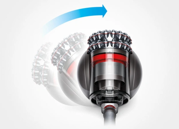 Vysávač Dyson Cinetic Big Ball Absolute 2 bol navrhnutý tak, aby sa pri prevrhnutí sám zdvihol.