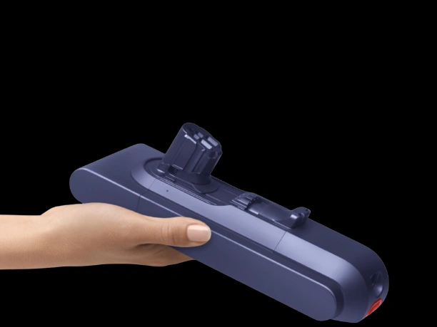 Výkonná 10-článková batéria vysávača Dyson Gen5detect™ Absolute, vystačí až na 70 minút nepretržitej práce.