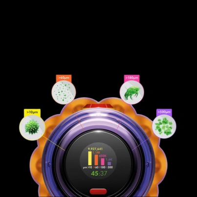 LDC Displej vysávača Dyson V12™ Detect Slim Absolute vám podá aktuálne informácie.