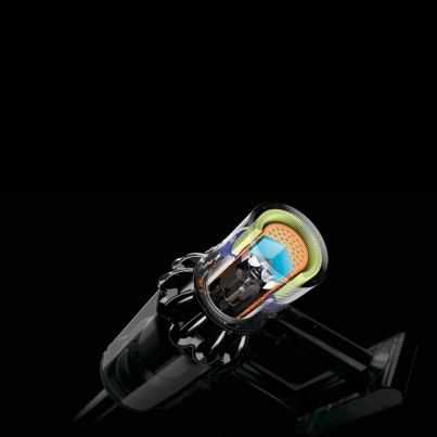 Akustická regulácia znížuje hlučné vibrácie vysávača Dyson Cyclone V10™ Absolute.