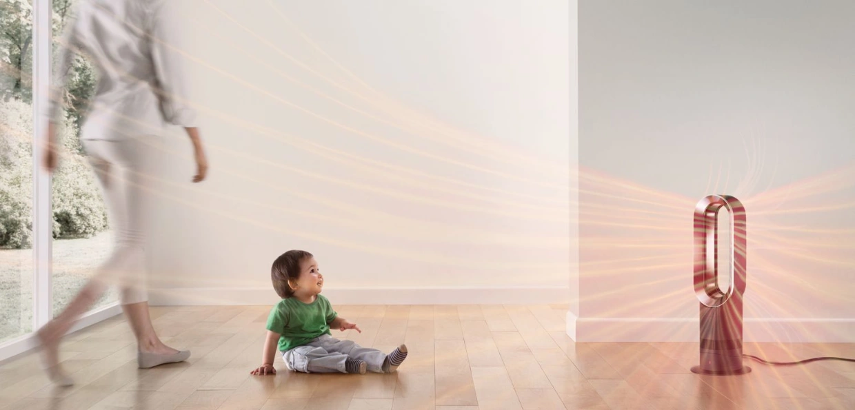 Dyson Hot+Cool™ AM09 je bezpečný pre deti a domáce zvieratá.