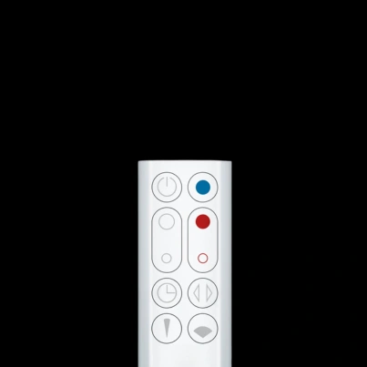 Diaľkové ovládanie ventilátora Dyson Hot + Cool™ AM09 pre pohodlné nastavenie ventilátora.