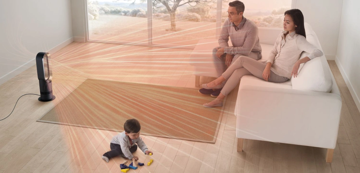 Stojanový ventilátor Dyson Hot + Cool™ AM09 prinesie v lete osvieženie a v zime vás zahreje.