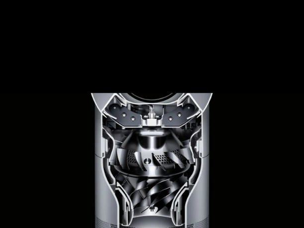 Helmholtzov tlmič ventilátora Dyson Hot + Cool™ AM09 odráža a redukuje zvukové vlny.