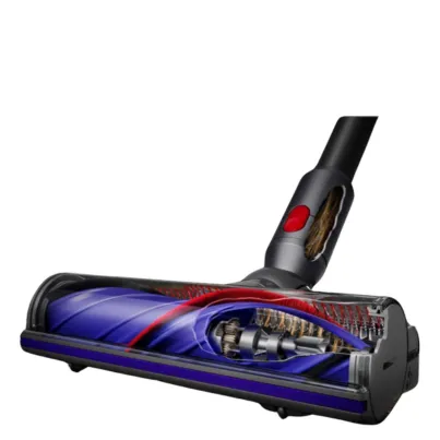 43 integrovaných zubov motorizovanej kefy vysávača Dyson V8™ Advance zdvíhajú zamotané vlasy a chlpy, aby zabezpečili dokonalu čistotu.