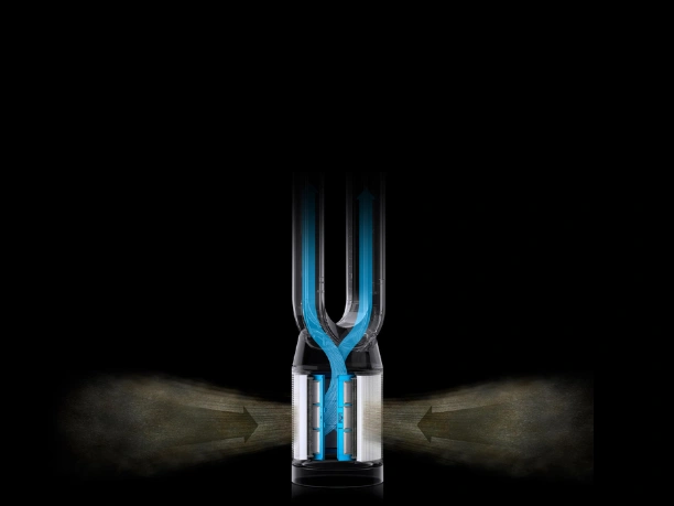 3-stupňová filtrácia HEPA H13 čističky vzduchu Dyson Purifier Cool PC2 De-Nox zachytí až 99,95 % ultrajemných častíc.