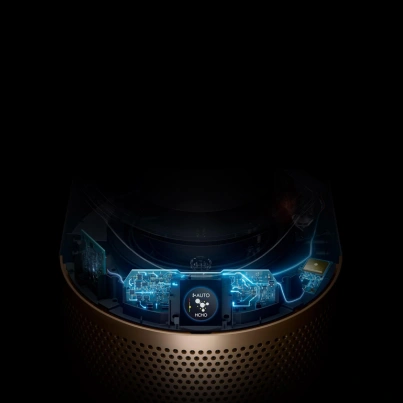 Integrované senzory čističky vzduchu Dyson Purifier Cool PC2 De-Nox diagnostikujú znečisťujúce látky vo vzduchu.