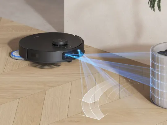 Technológia TrueDetect vysávača Deebot T30S COMBO COMPLETE BLACK identifikuje prekážky.