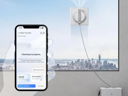 Vďaka aplikácii ECOVACS HOME môžete robotický čistič okien ECOVACS WINBOT W2 OMNI pohodlne ovládať iba na pár klikov.