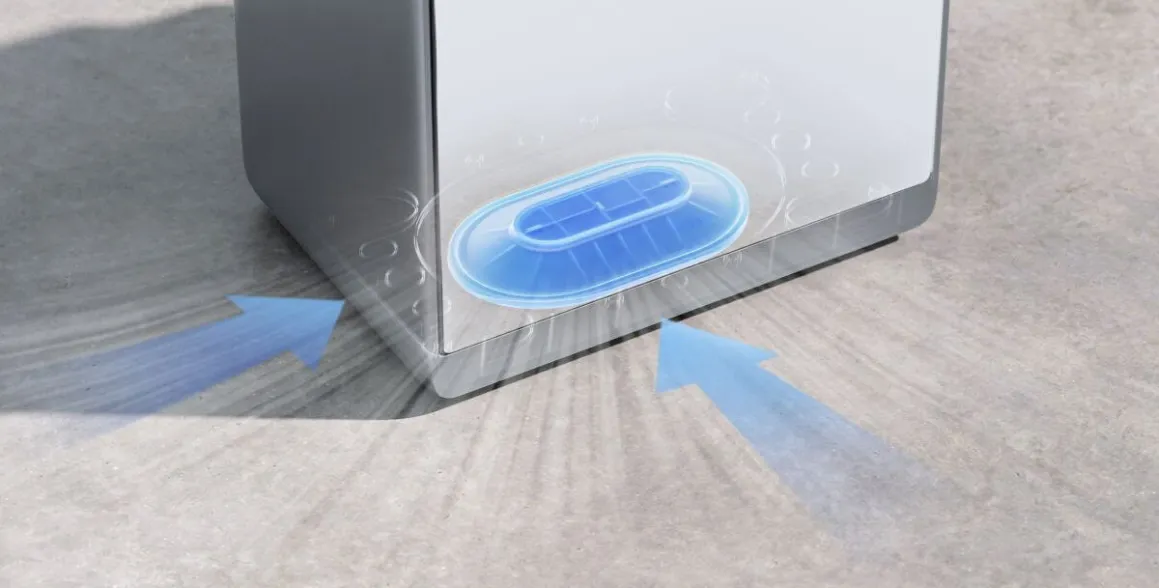 Vďaka bezpečnostnému systému stanice 6v1 sa nemusíte obávať z nechceného pádu čističa WINBOT W2 PRO OMNI