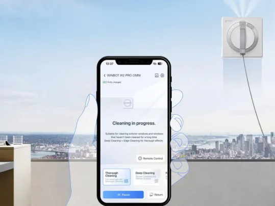 Vďaka aplikácii ECOVACS HOME môžete robotický čistič okien ECOVACS WINBOT W2 PRO pohodlne ovládať iba na pár klikov.