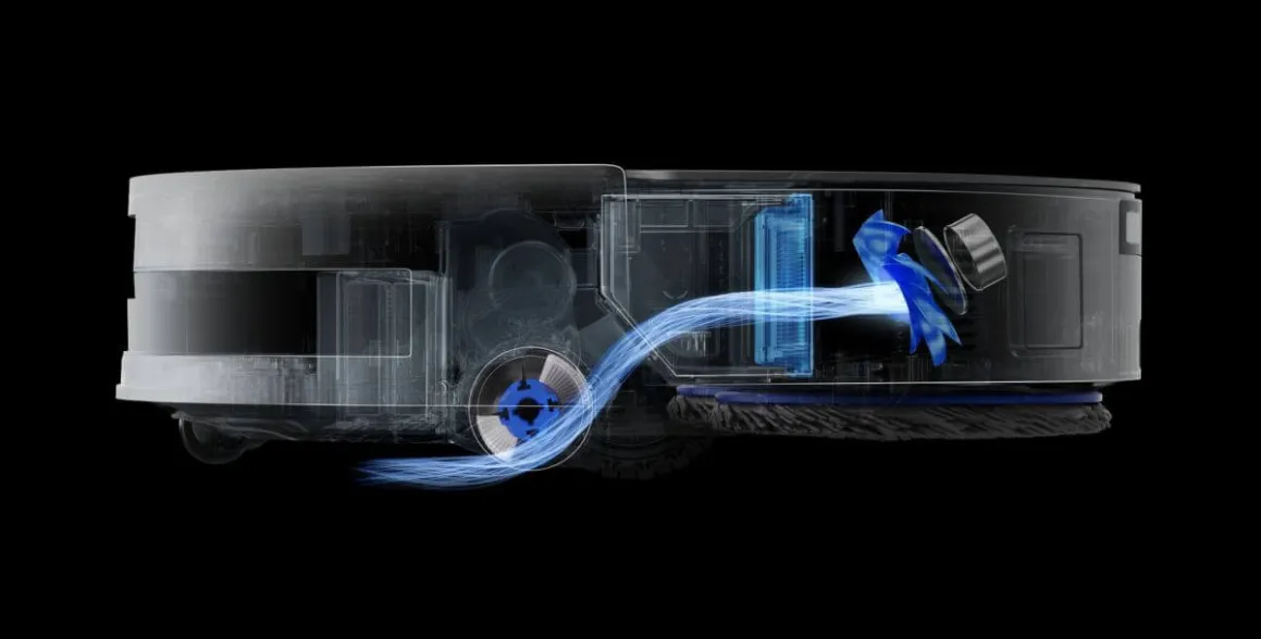 Vďaka technol&oacute;gii BLAST&trade; a saciemu v&yacute;konu 18 500 Pa vys&aacute;vač ECOVACS DEEBOT T50 MAX PRO OMNI čist&iacute; koberce až o 78 % &uacute;činnej&scaron;ie, pričom zachyt&iacute; 100 % veľk&yacute;ch čast&iacute;c.