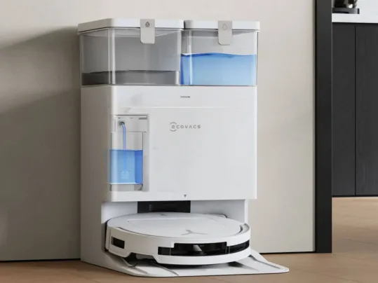 Vďaka funkcii automatického dávkovania čistiaceho prostriedku vysávač DEEBOT T50 PRO zanechá podlahy dokonale čisté.