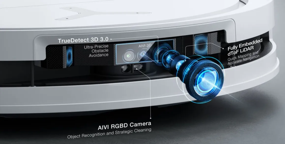 Spoľahnite sa na technológiu AIVI® 3D 3.0, ktorá prináša revolúciu vo vyhýbaní sa prekážkam vďaka čomu vysávač ECOVACS DEEBOT T50 PRO OMNI vyčistí priestor okolo nich bez zaváhania.