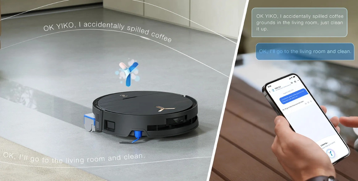 Vďaka generat&iacute;vnej AI poh&aacute;ňanej veľk&yacute;m jazykov&yacute;m modelom vys&aacute;vač ECOVACS DEEBOT X9 OMNI rozumie va&scaron;im požiadavk&aacute;m a okamžite ich vykon&aacute;.