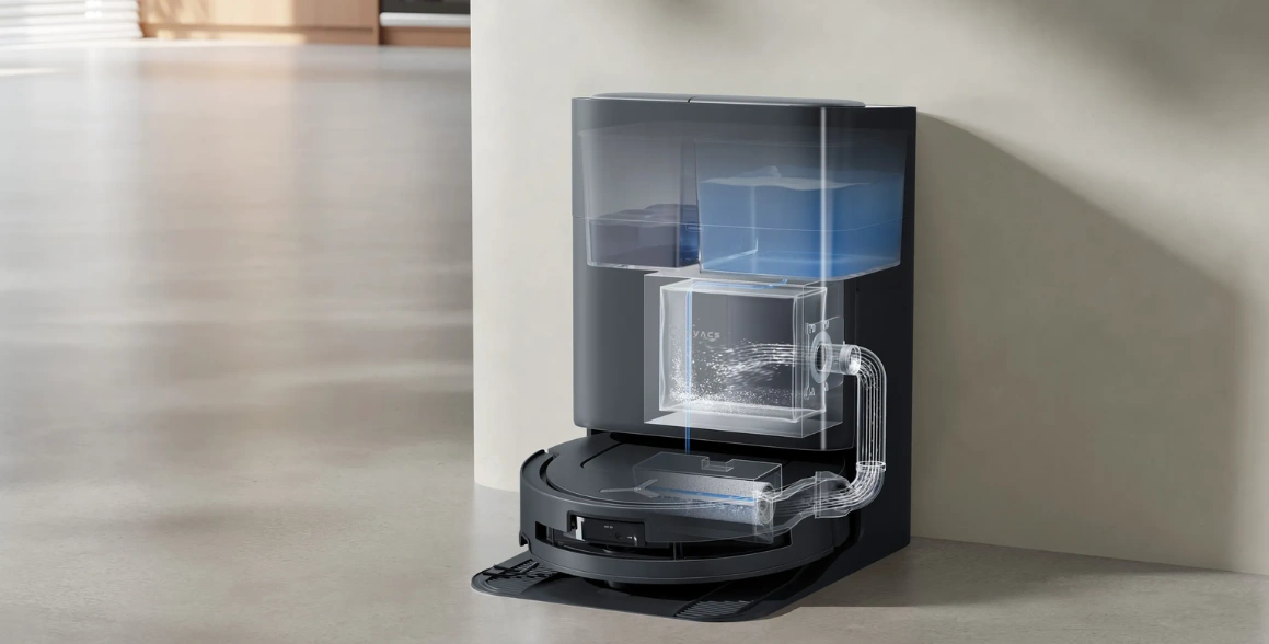 Omni stanica sa postará o 150 dní bezúdržbového používania vysávača DEEBOT T80 OMNI.